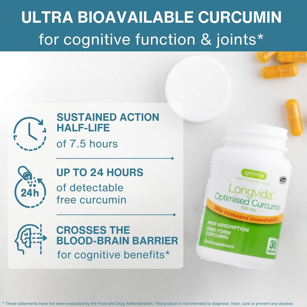 Igennus Longvida Lipidated Curcumin, 500 mg, 30 Count
