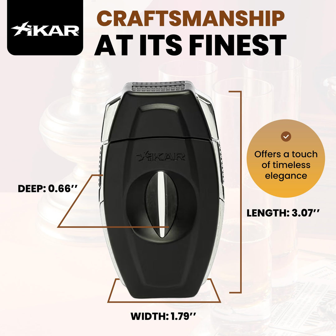 Xikar Flip Dual Cigar Cutter, Black