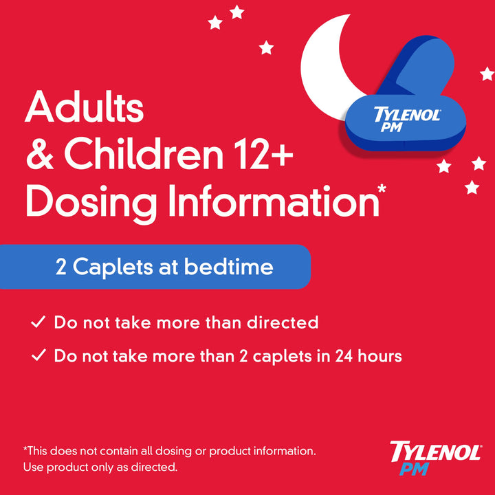 Tylenol PM Extra Strength Caplets, 500 mg, 50 Count