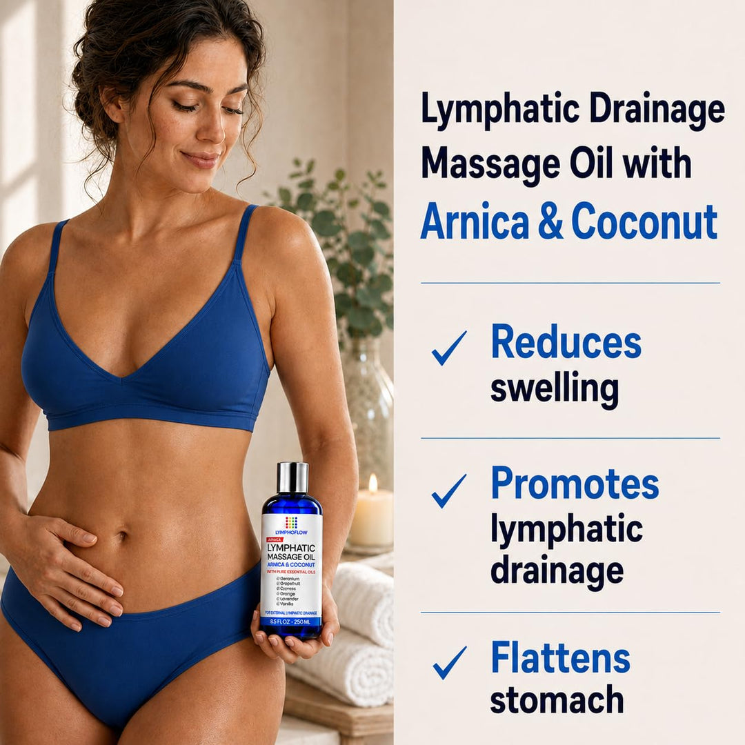 Bruizex Lymphatic Massage Oil, Arnica Lavender, 8.5 oz