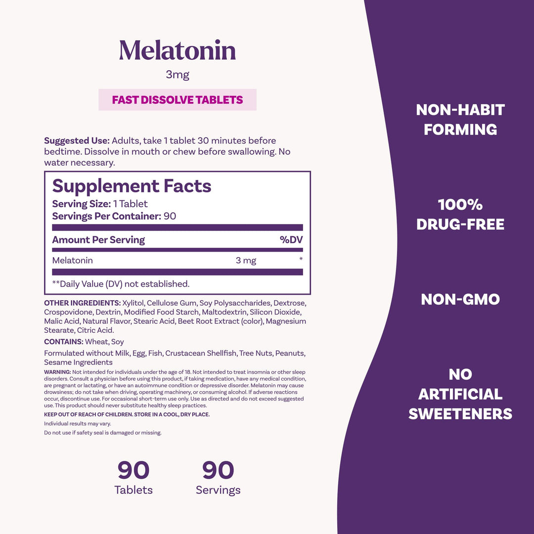 Natrol Melatonin Fast Dissolve, 3 mg, 90 Count