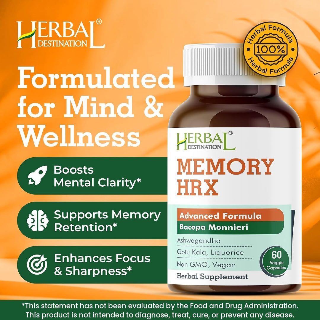 Herbal Destination Memory Hrx Capsules, 60 Count