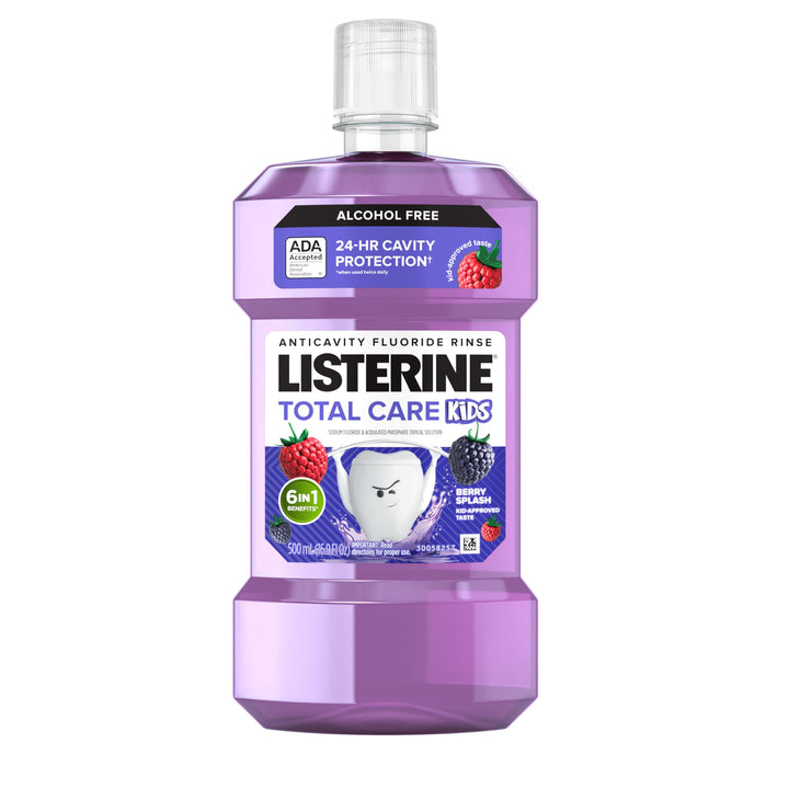 Listerine Total Care Kids Mouthwash, Berry, 16.9 fl oz