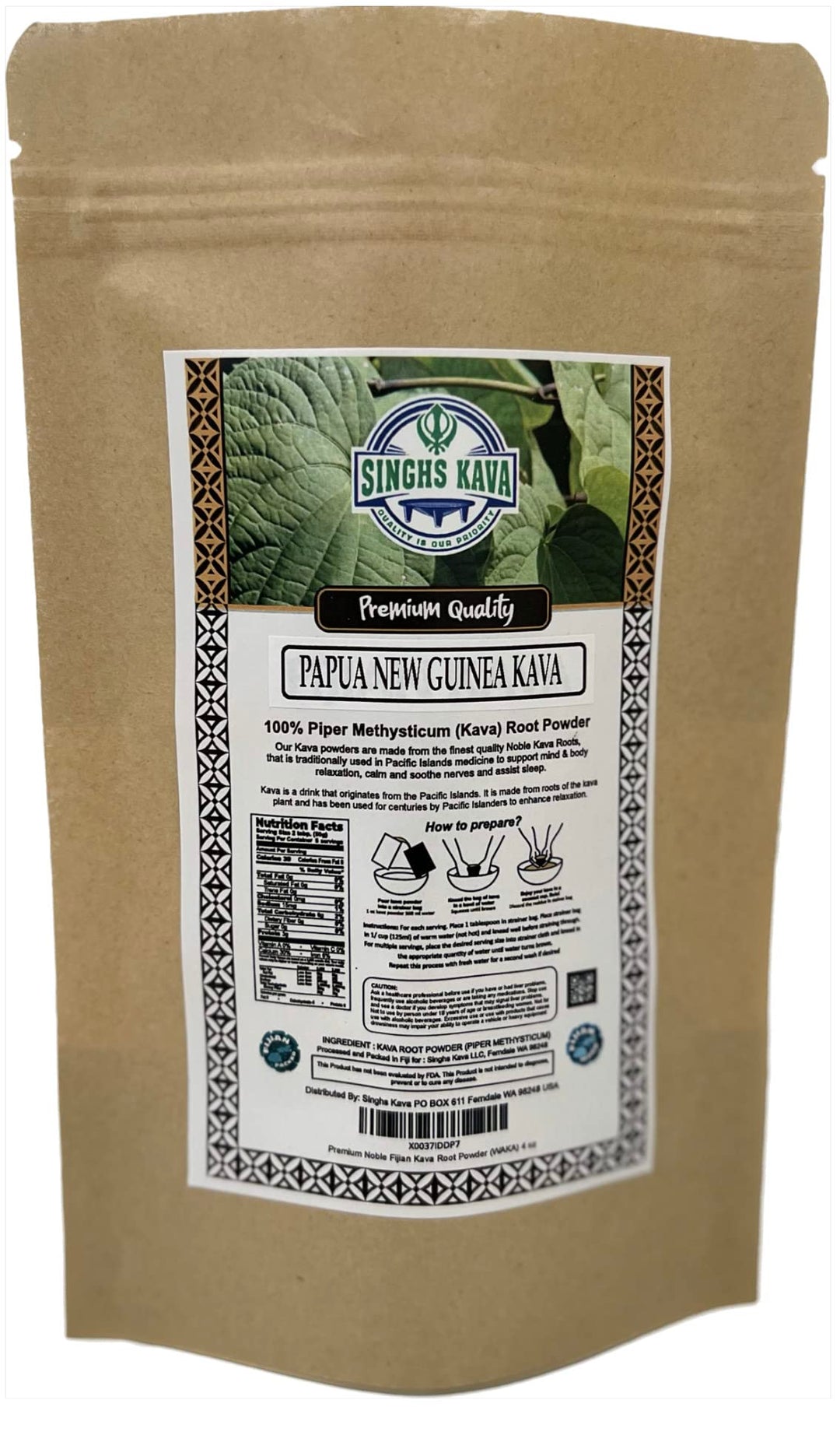 SINGHS Noble Kava Root, Papua New Guinea, 4 oz