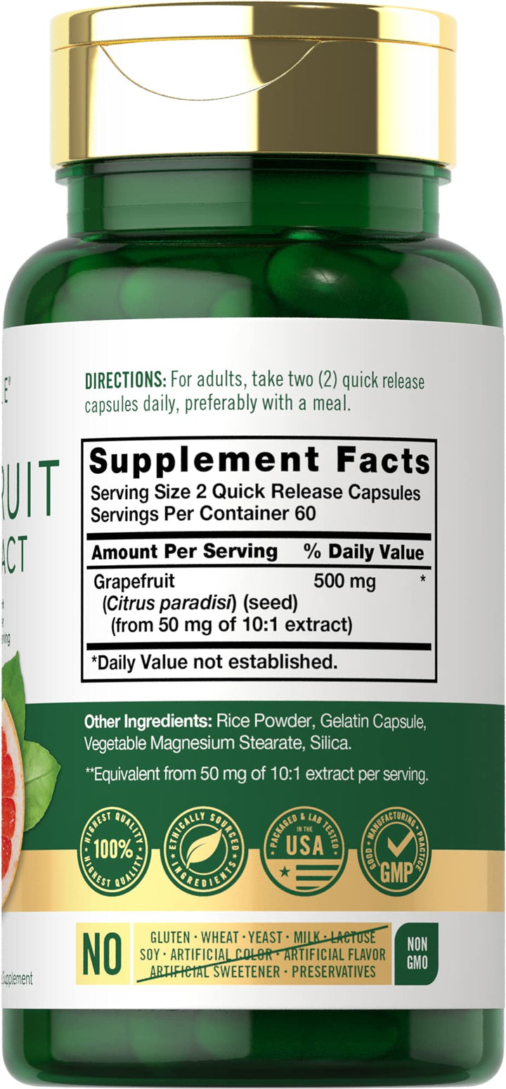 Carlyle Grapefruit Seed Extract, 500 mg, 120 Count