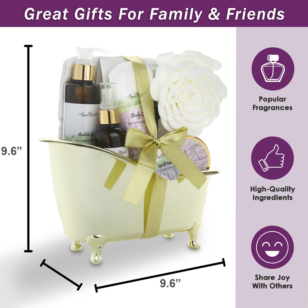 Aqua Elegante Spa Gift Basket, Lavender & Tea Tree