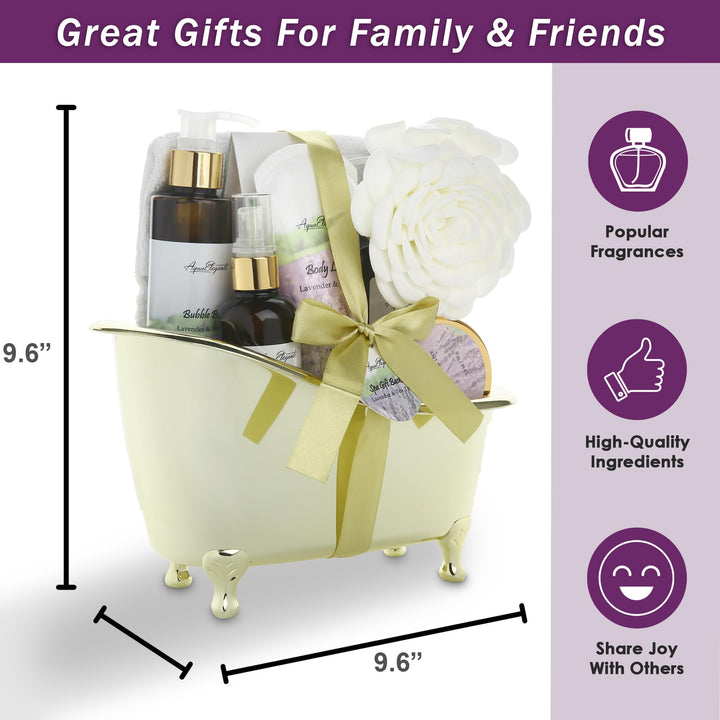 Aqua Elegante Spa Gift Basket, Lavender & Tea Tree