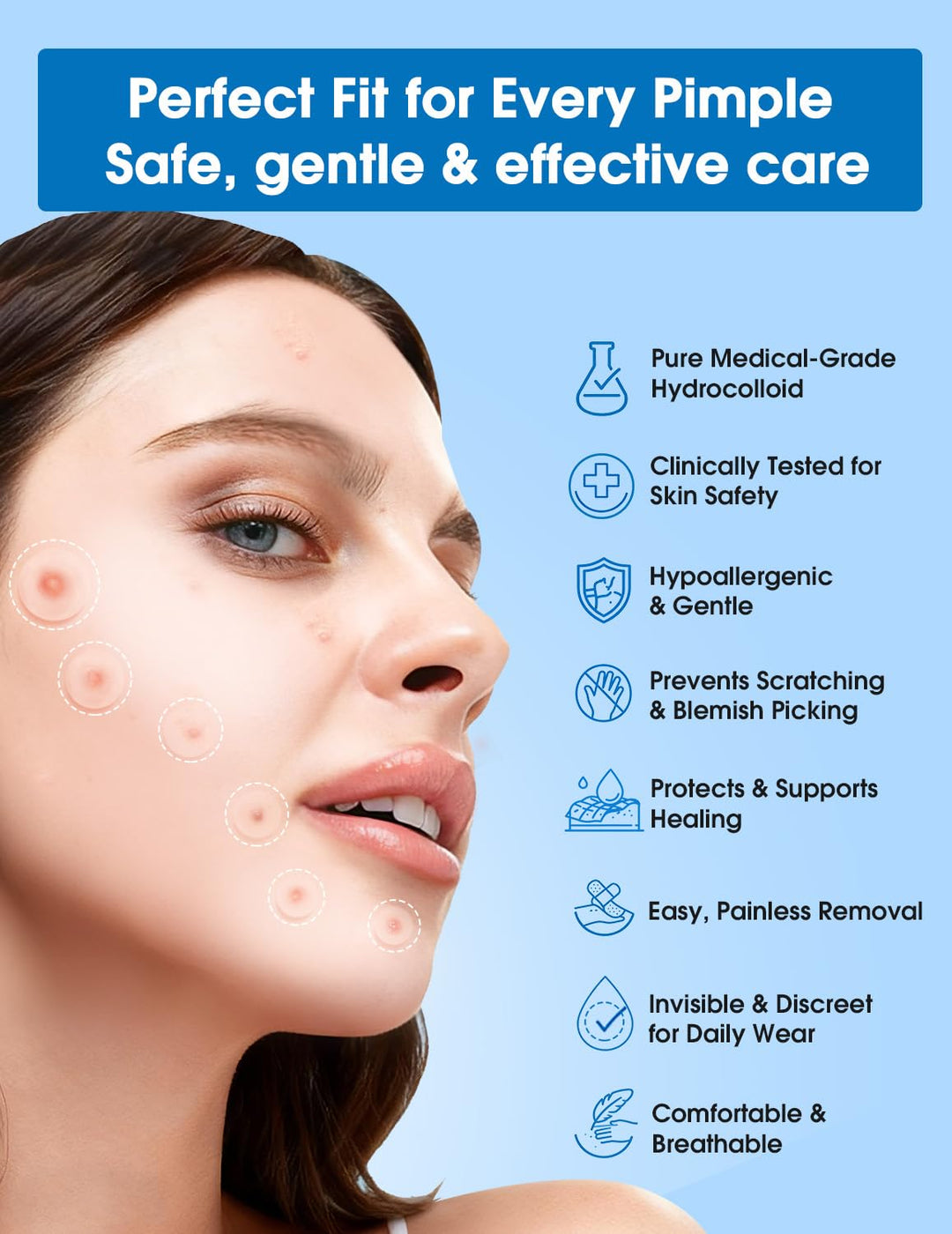 Dr. Zitacne Hydrocolloid Acne Patches, Multicolor, 400 Count