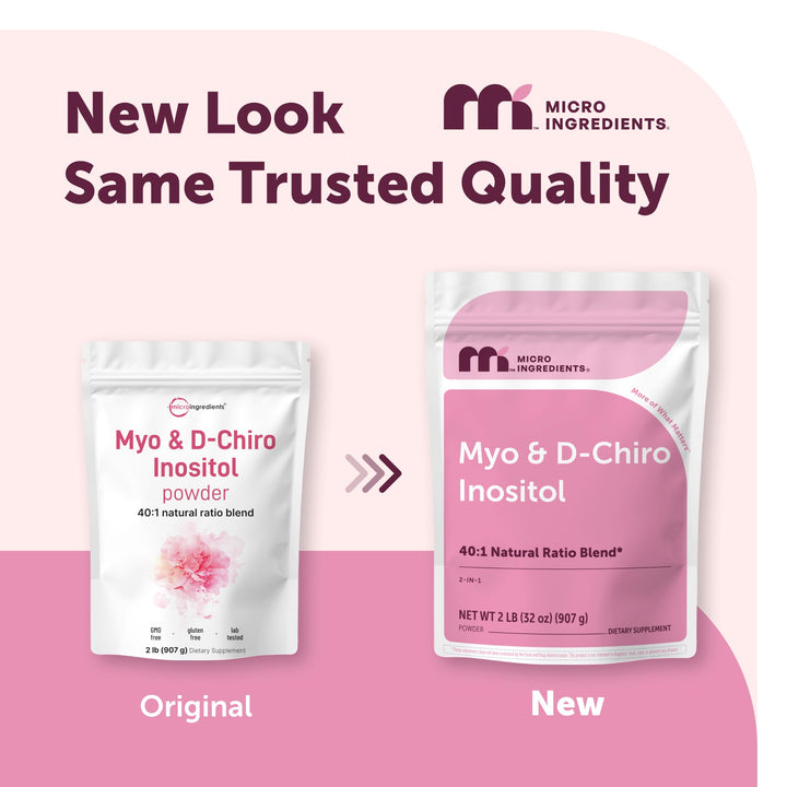 Micro Ingredients Myo-Inositol & D-Chiro Inositol Powder, 2 lb
