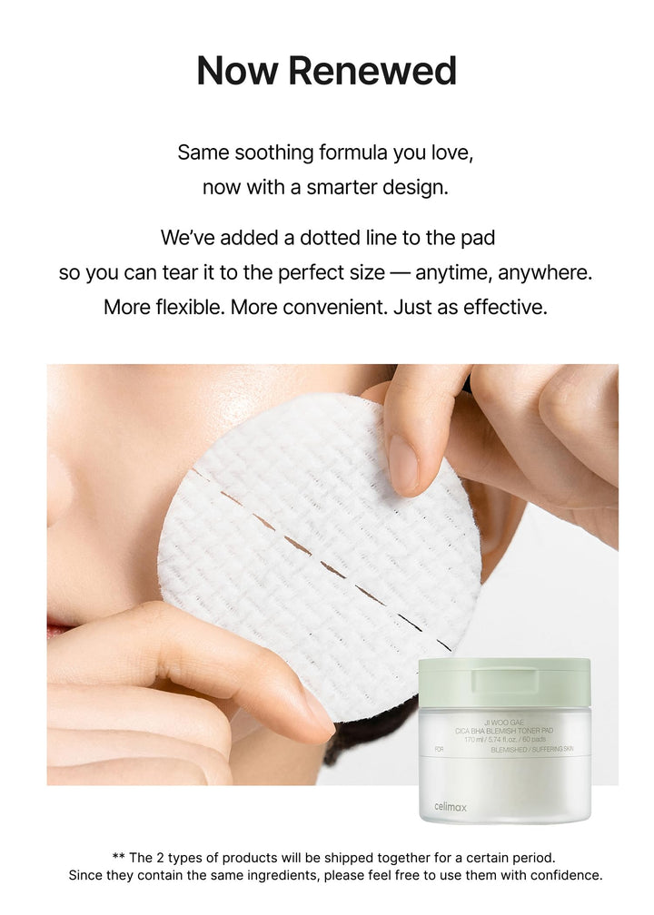 Celimax Ji Woo Gae Cica BHA Blemish Toner Pad
