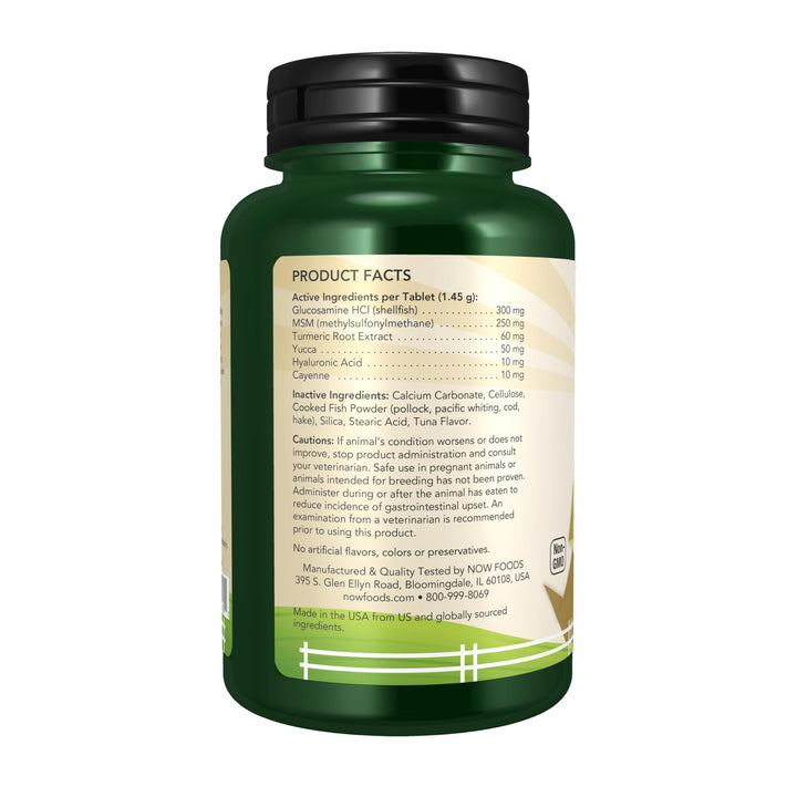NOW Pet Health Joint Support Supplement for Cats and Dogs, 90 Count