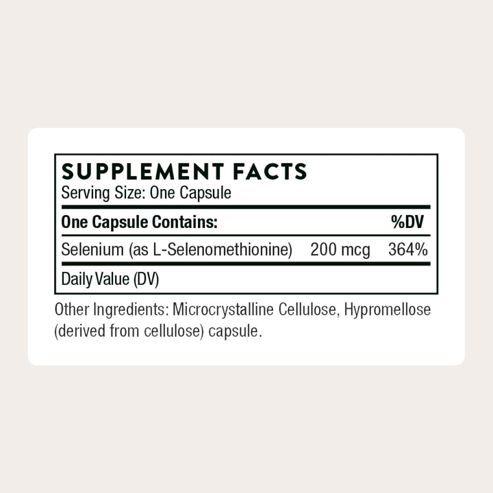 Thorne Research Selenium, 200 mcg, 60 Count
