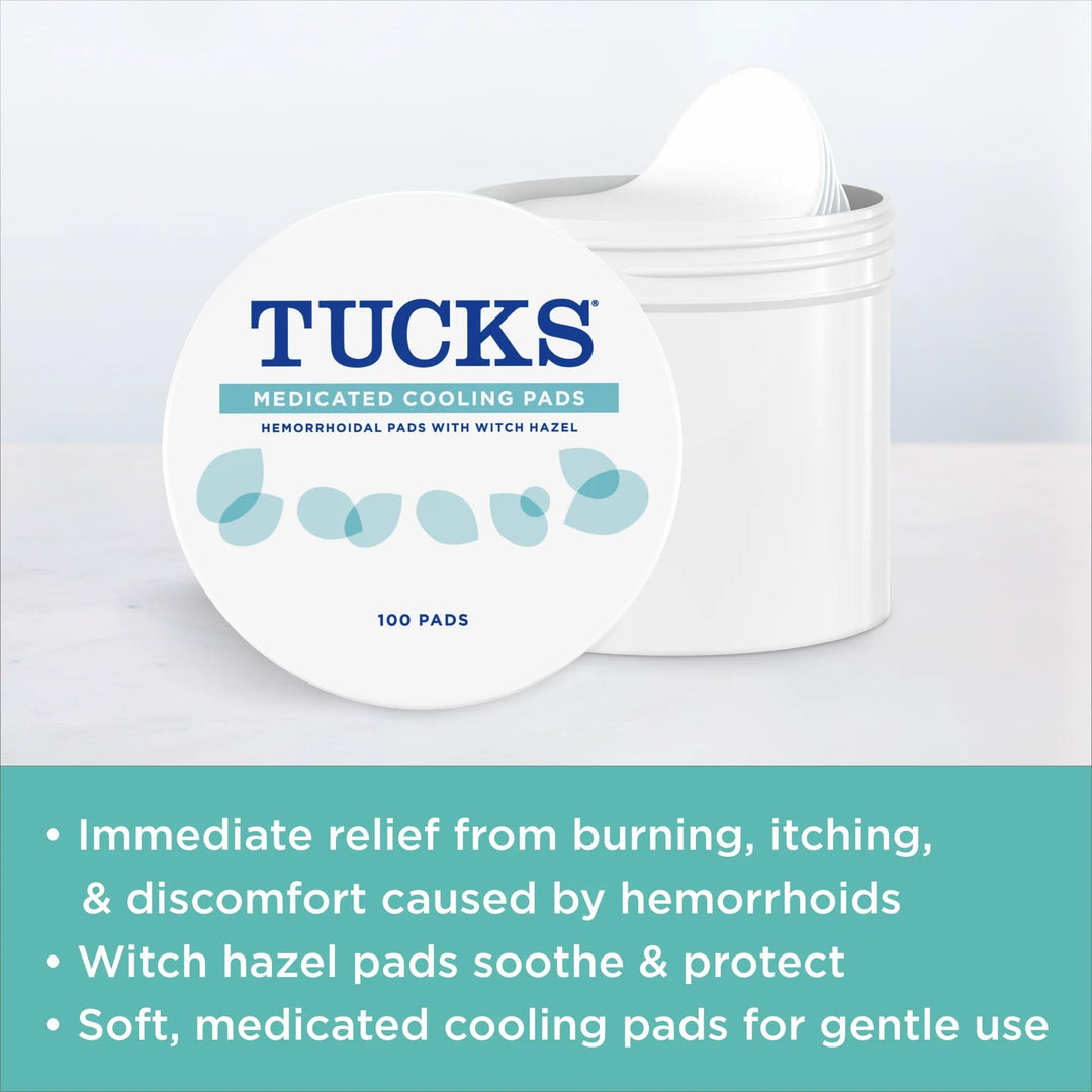 TUCKS Medicated Cooling Pads, 100 Count