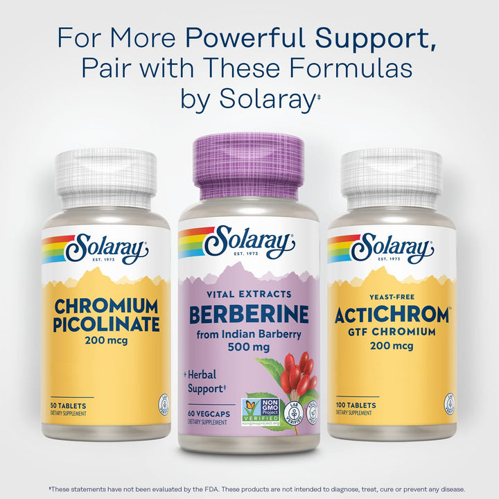 SOLARAY Berberine Extract, 500 mg, 60 Count