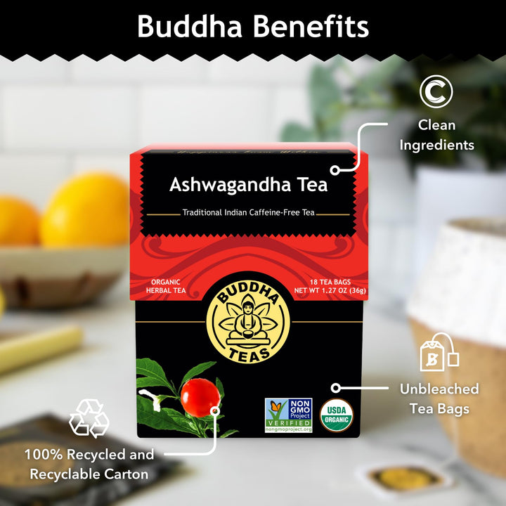 Buddha Teas Ashwagandha Root Tea, 18 Count