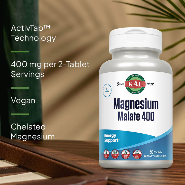 KAL Magnesium Malate, 400 mg, 90 Count