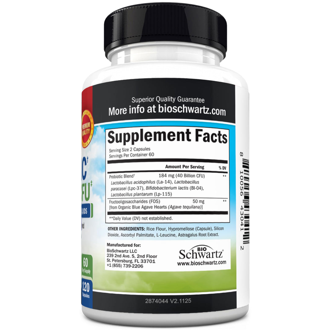 BioSchwartz Probiotic 40 Billion CFU, 120 Count