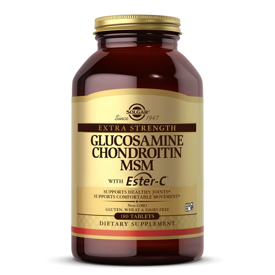 Solgar Extra Strength Glucosamine Chondroitin MSM with Ester-C, 180 Count
