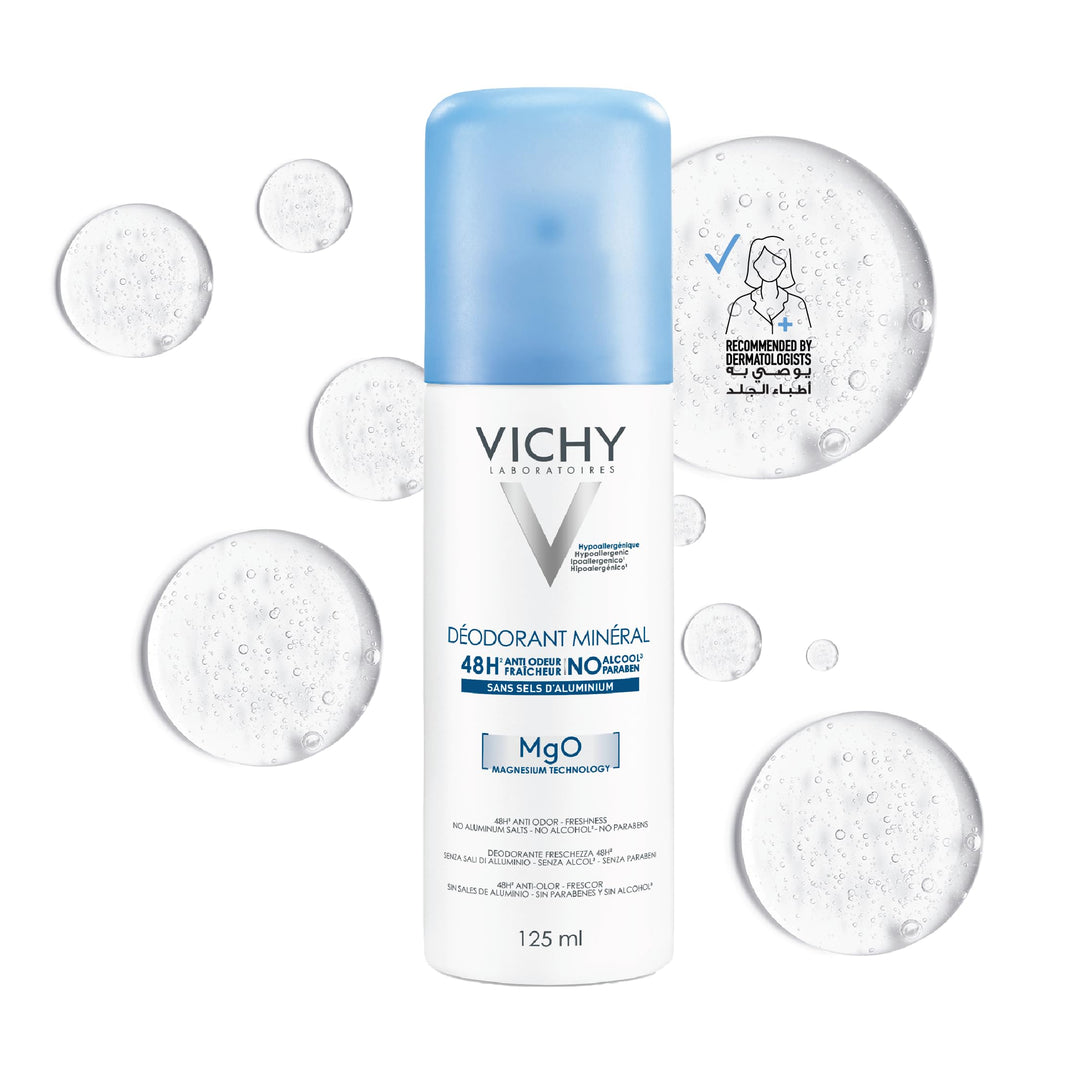 Vichy Mineral Deodorant Spray, 48H, Multicolour, 125 ml