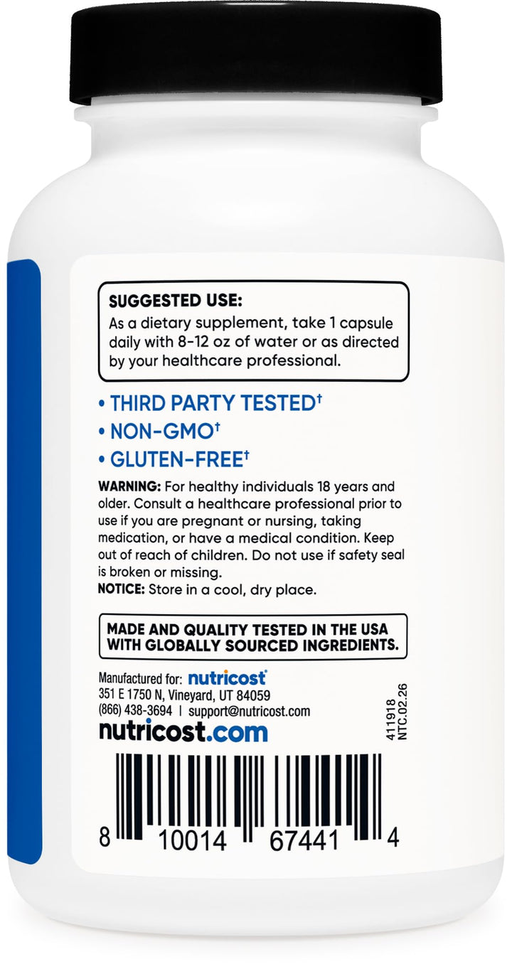Nutricost Turkesterone Dietary Supplement, 600 mg, 120 Count