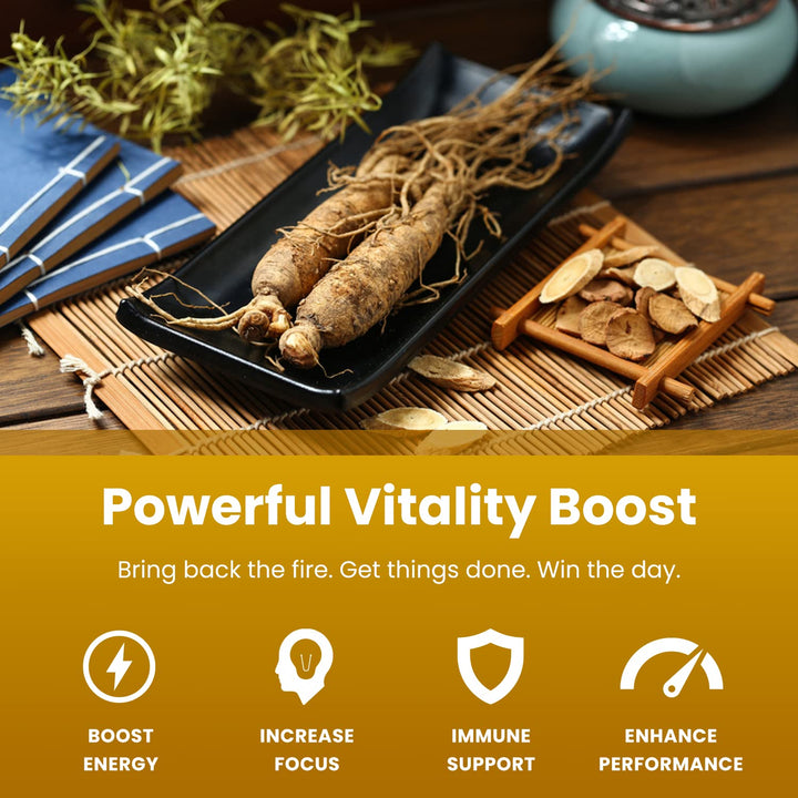NutraChamps Korean Red Ginseng Root, 1650 mg, 120 Count