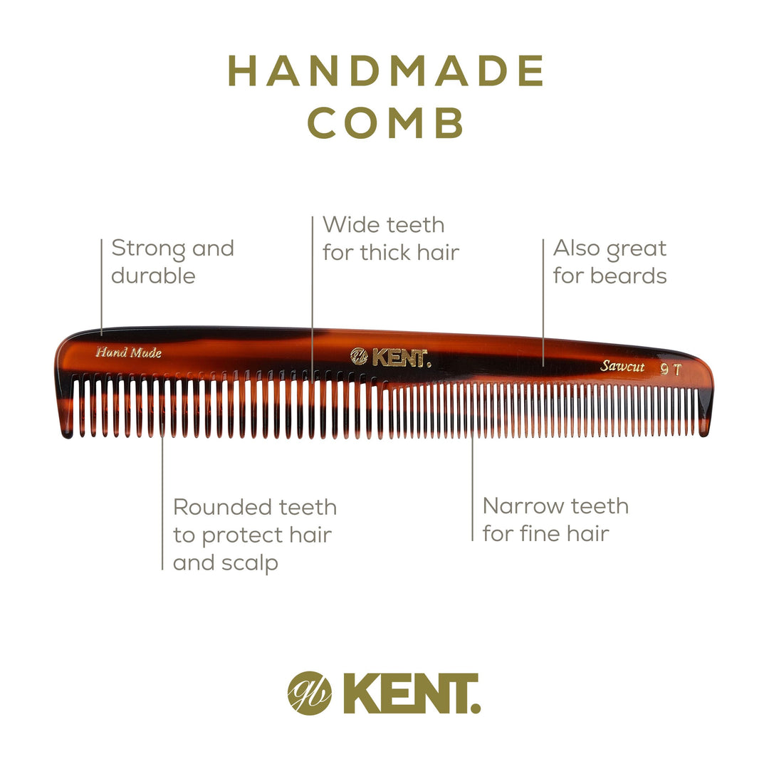 Kent 9T Handmade Dressing Table Comb, 190mm