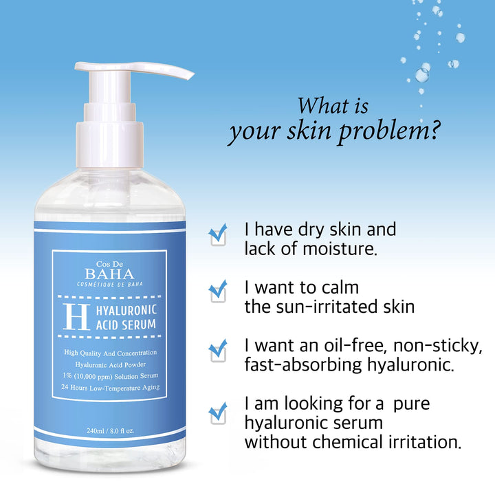 Cos De BAHA Hyaluronic Serum, 8 fl oz