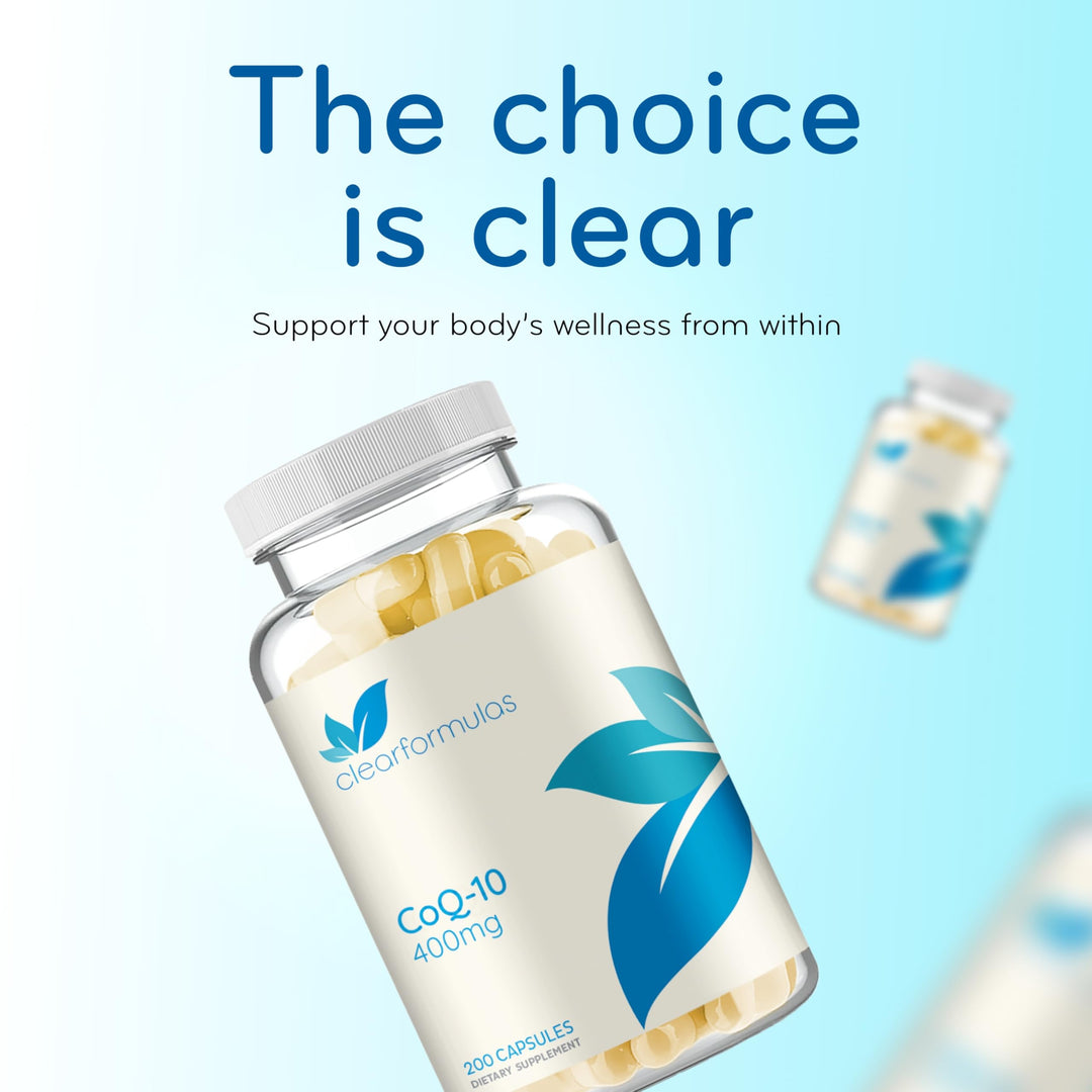 Clear Formulas CoQ10 Ubiquinone Capsules, 400 mg, 100 Count