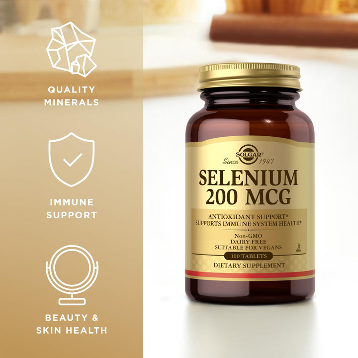 Solgar Selenium 200 mcg Tablets, 100 Count