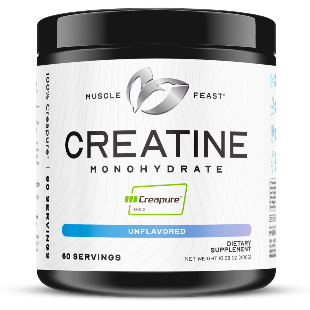 Muscle Feast Creapure Creatine Monohydrate Powder, Unflavored, 300 g