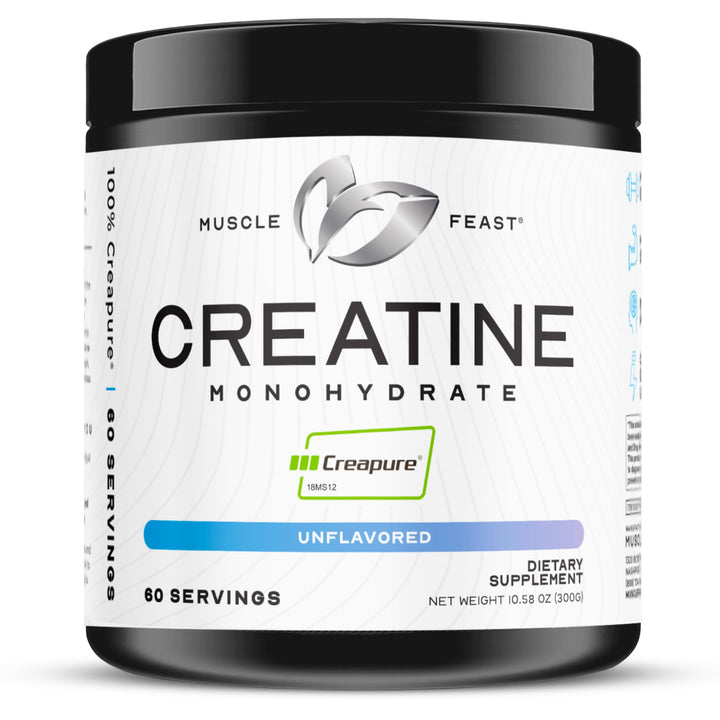Muscle Feast Creapure Creatine Monohydrate Powder, Unflavored, 300 g