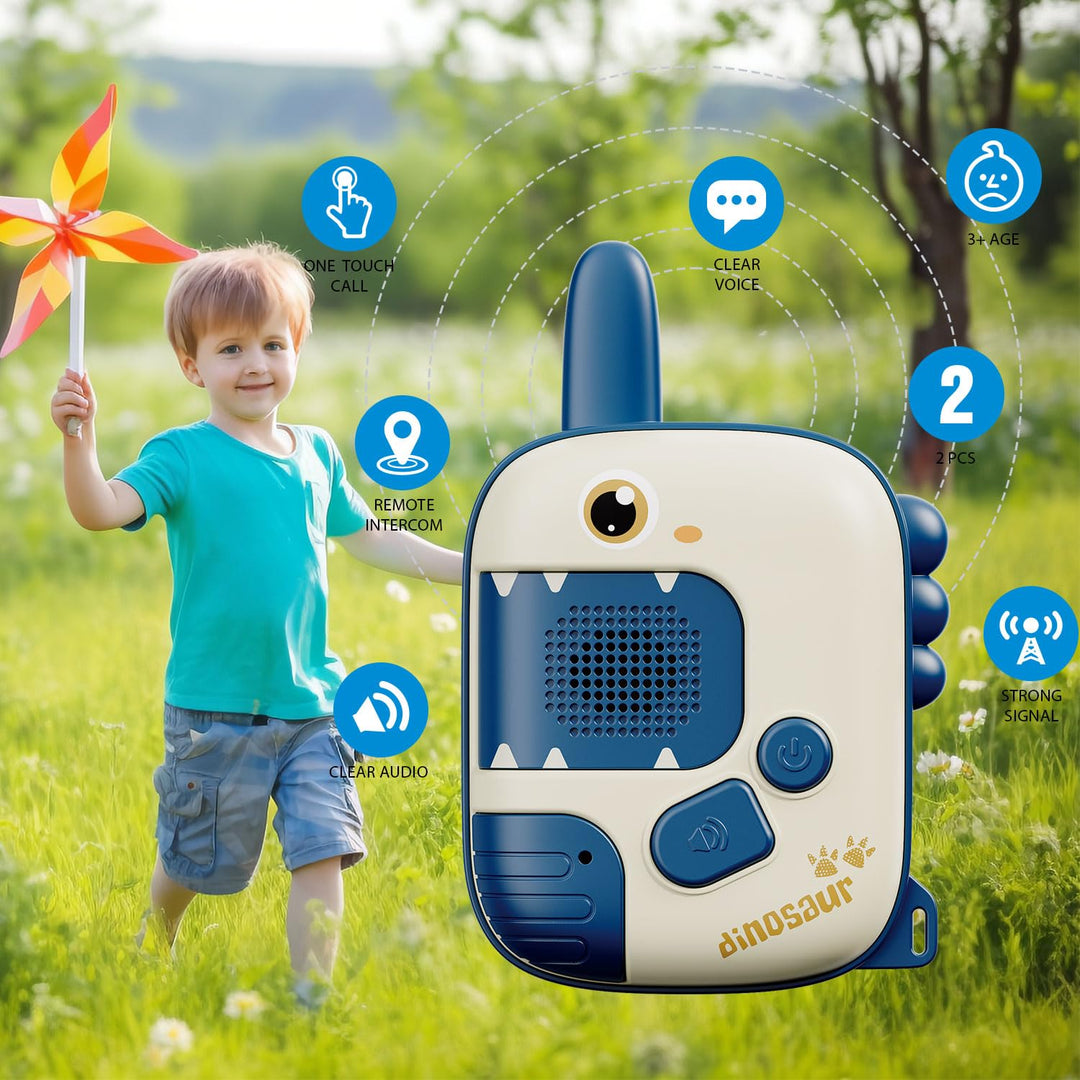 JKGIFTS Dinosaur Walkie Talkies, 2 Count