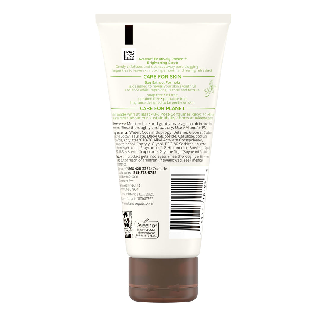 Aveeno Positively Radiant Skin Brightening Exfoliating Daily Facial Scrub, 2 oz
