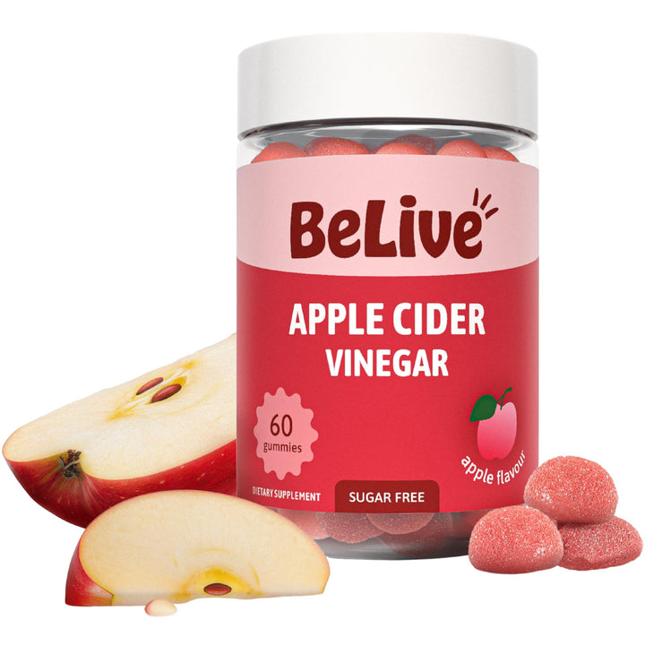 BeLive Apple Cider Vinegar Gummies, Sugar-Free, 60 Count