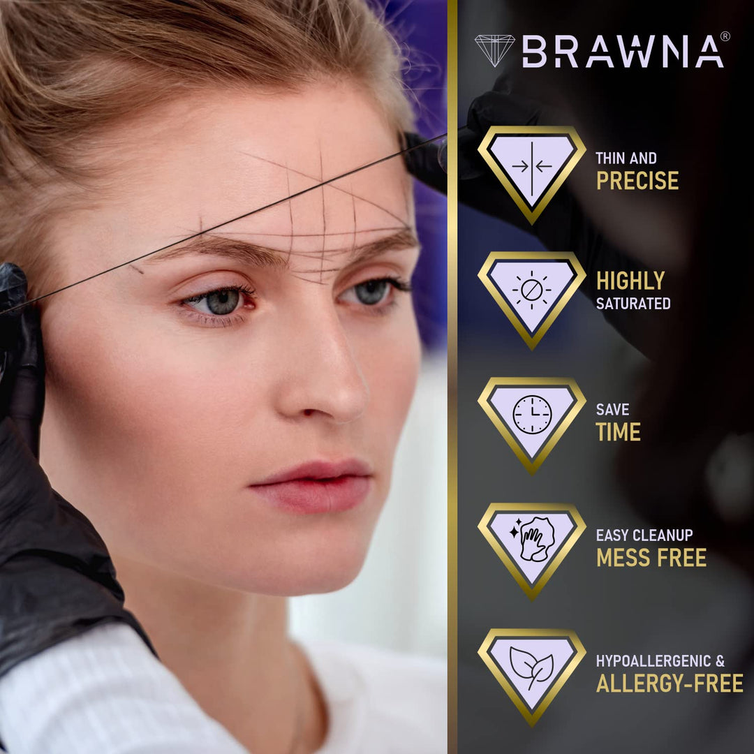 BRAWNA Eyebrow Mapping String, Black, 30 m