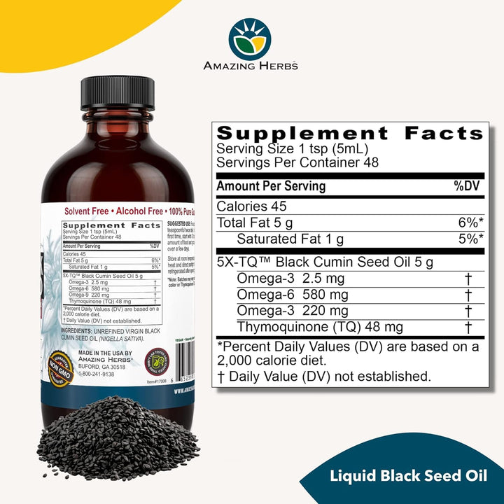 Amazing Herbs Premium Black Seed Oil, 8 fl oz