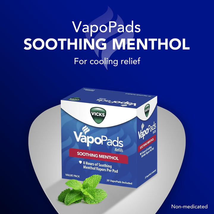 Vicks VapoPads Vapor Pad Refills, Original Menthol Scent, 20 Count