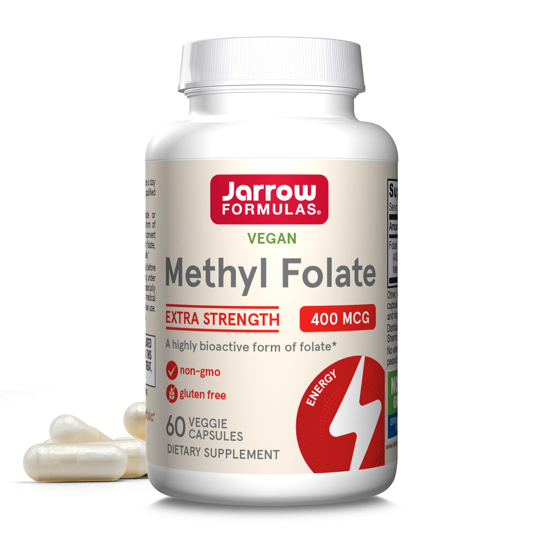 Jarrow Formulas Extra Strength Methyl Folate, 400 mcg, 60 Count