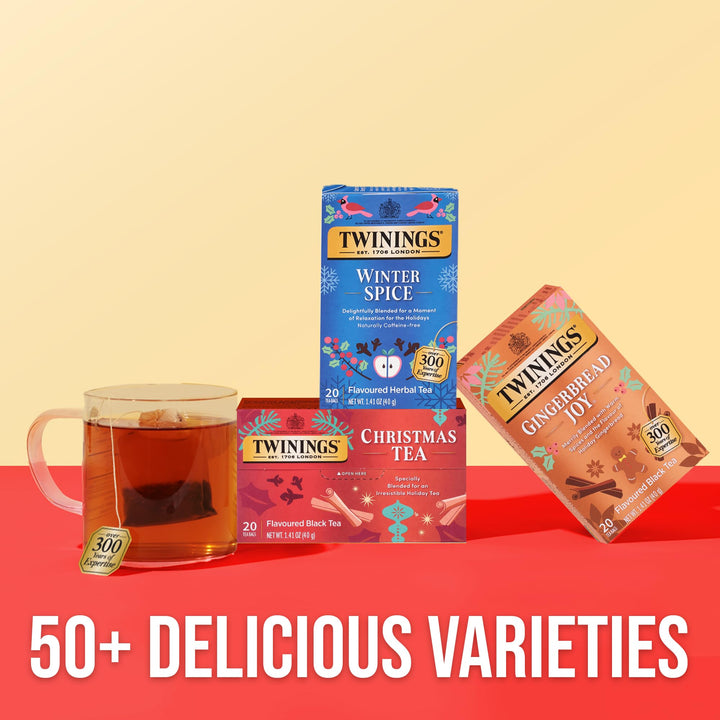 Twinings Christmas Black Tea Bags, 20 Count