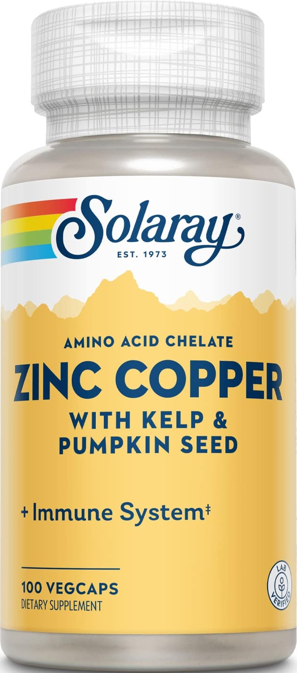 SOLARAY Zinc Copper, 100 Count