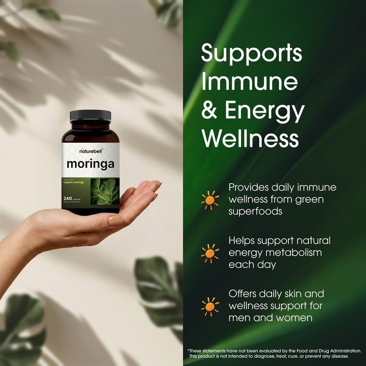 NatureBell Moringa 800mg, 240 Count