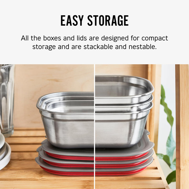 BLACK + BLUM Stainless Steel Container Set, 3 Count