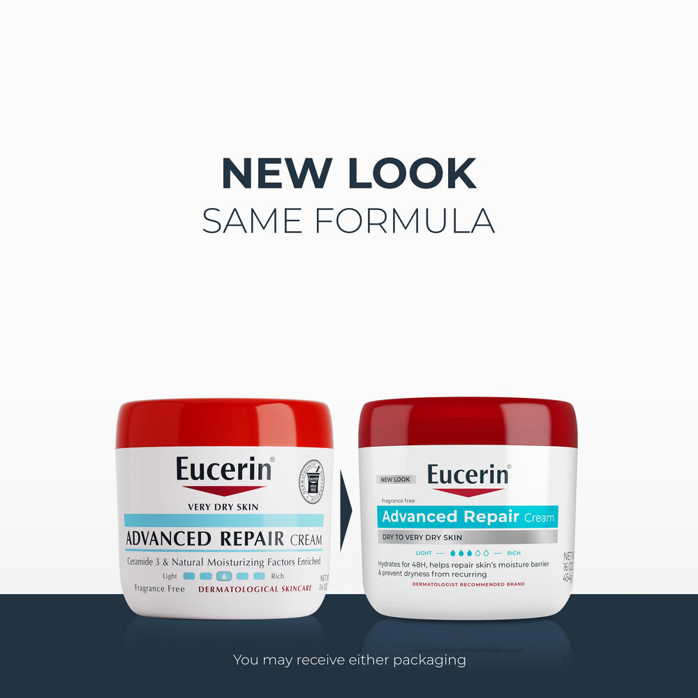 Eucerin Advanced Repair Body Cream, Fragrance Free, 16 oz
