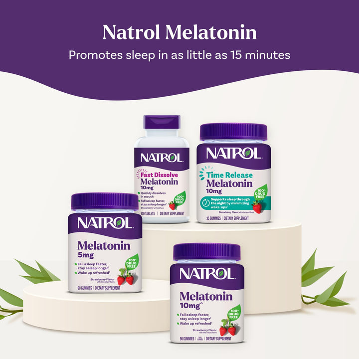 Natrol Melatonin Advanced Sleep Tablets, Maximum Strength, 10 mg, 100 Count