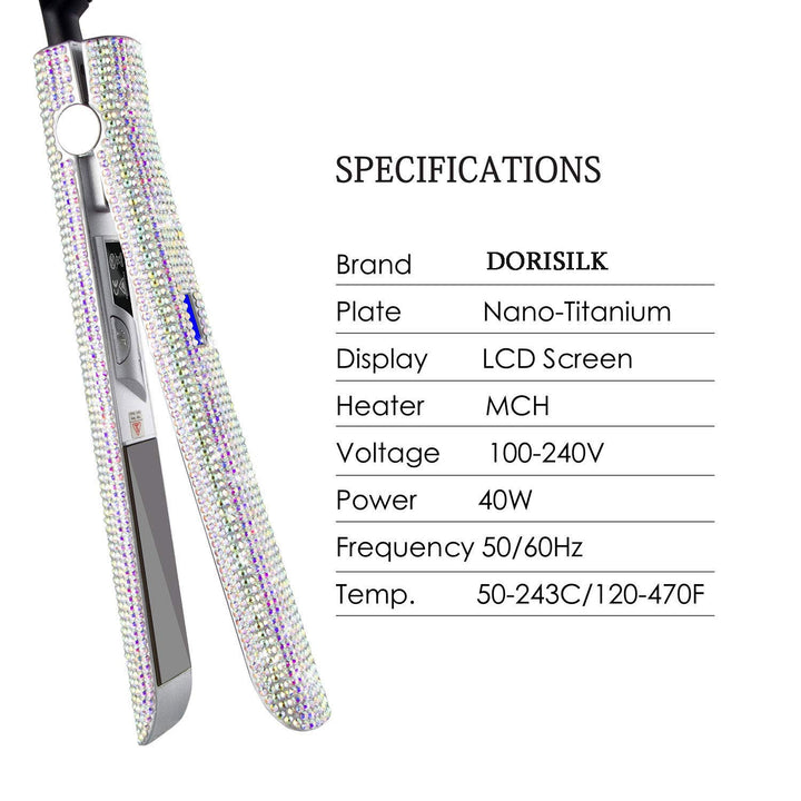 DORISILK Titanium Flat Iron, AB Shine