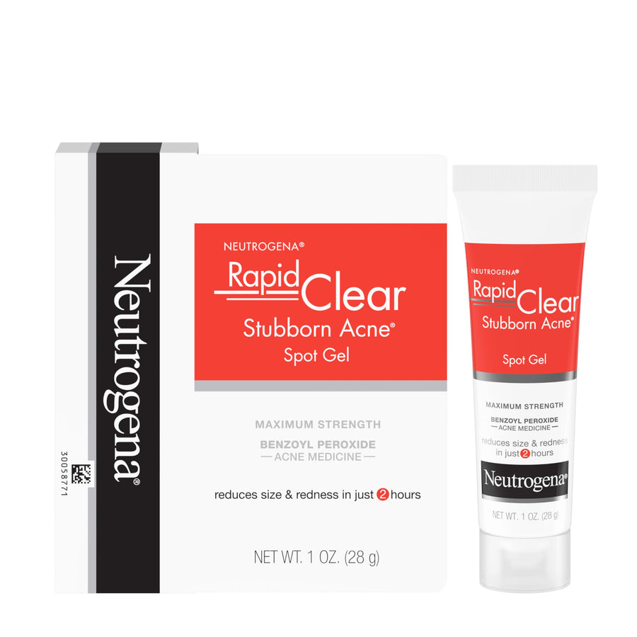 Neutrogena Rapid Clear Stubborn Acne Spot Treatment Gel, 10% Benzoyl Peroxide, 1 oz