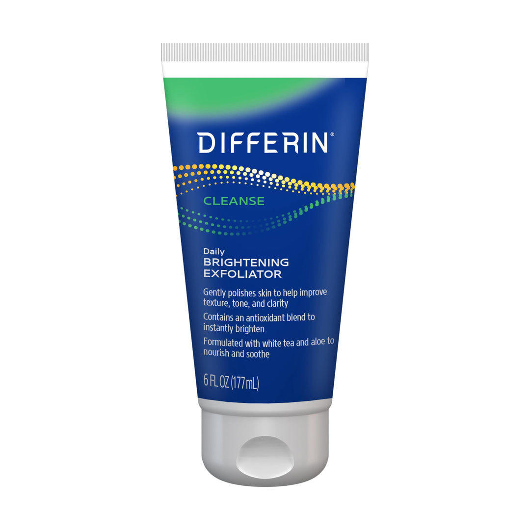 Differin Daily Brightening Exfoliator Face Scrub, Green, 6 fl oz