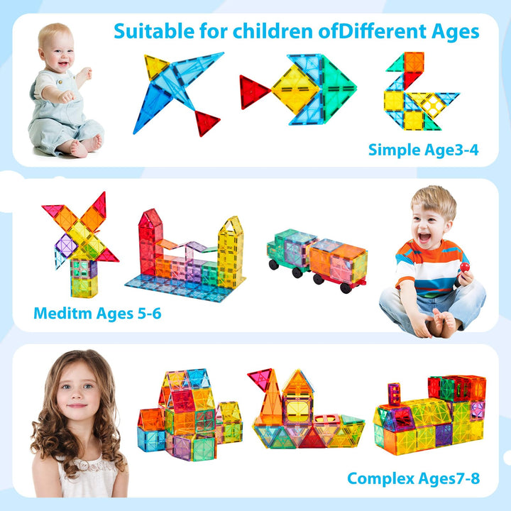 Anbalulu Magnetic Building Tiles, 134 Count