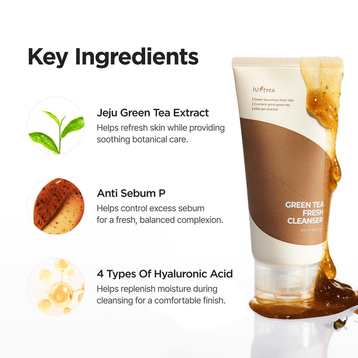IsNtree Green Tea Fresh Cleanser, 120 ml
