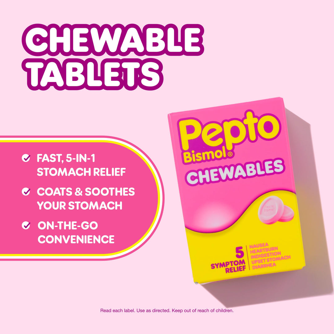 Pepto Bismol Chewable Tablets, 30 Count
